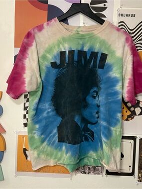 Authentic Hendrix Tie-Dye Tee - Green & Blue